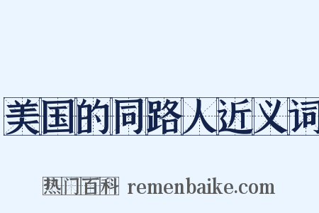 美国的同路人近义词是什么意思的图片